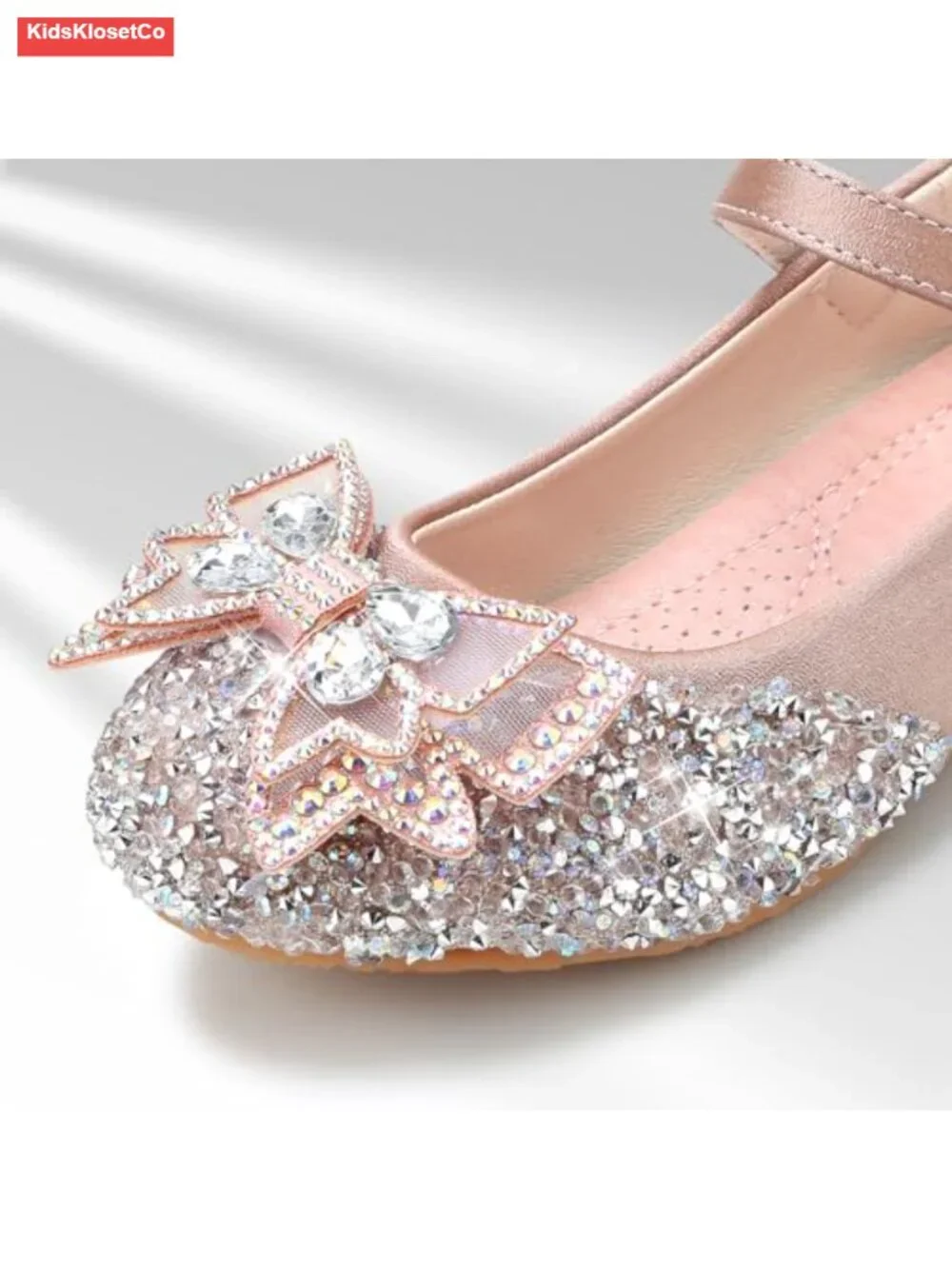Girls Mary Jane Flats Glitter Low Heel Princess Dress Shoes Toddler Little Big